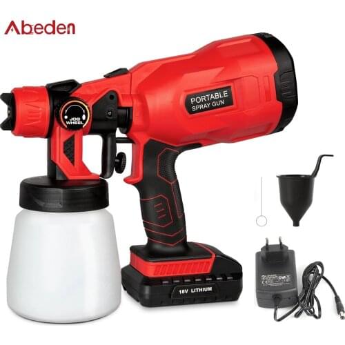 Electric Spray Gun 800ml Four Nozzle Sizes HVLP Household Cordless Protable Paint Sprayer High Power Pressure Electric Airbrush