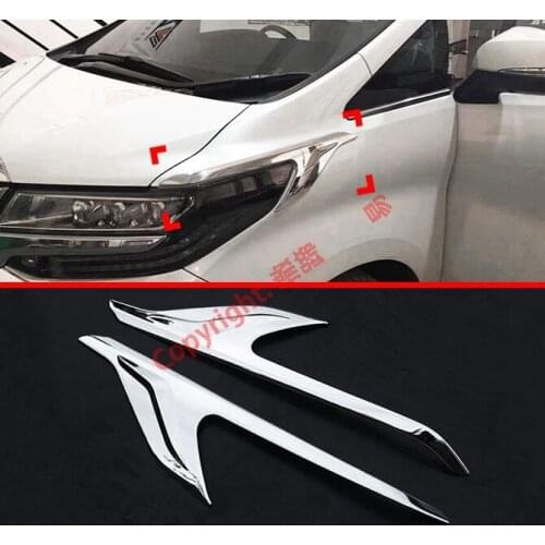 ABS Chrome HeadLight Lamp Trim For Toyota Alphard Vellfire AH30 2019 2020