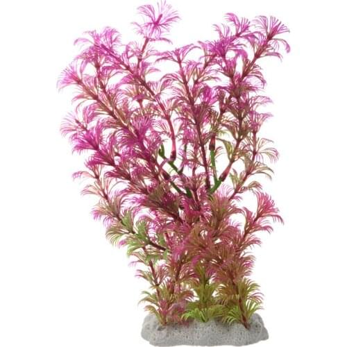 Artificial Plant 15-20 cm Aquarium Decoration Water Plant purple + green