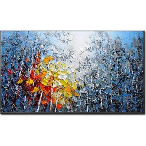 Winter Trees Have Special colored Trees Abstract Oil Painting Modern Wall Art Living Room Picture Home Decoration Painting