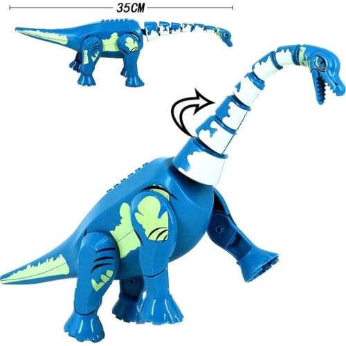 Jurassic Dinosaur World Park Spinosaurus Brachiosaurus Dino Building Block MOC Model DIY Bricks Educational Toys Gifts