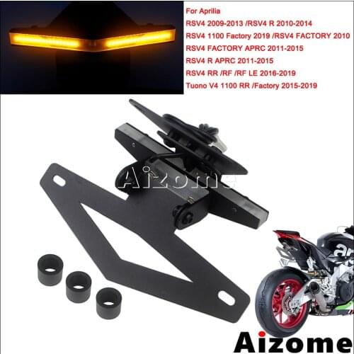 For Tuono V4 1100 RR 2015-2019 Motorcycle LED Turn Signals Bracket For Aprilia RSV4 RR 2016-2019 Tail Tidy Fender Eliminator