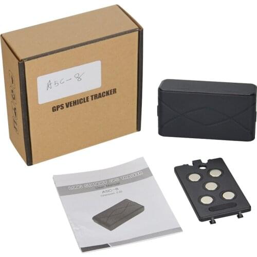 LBS+GPS GPS Vehicle Tracker A5C-8 Car Locator with External Powerful Magnet Battery Long Standby Time Tracker Locator