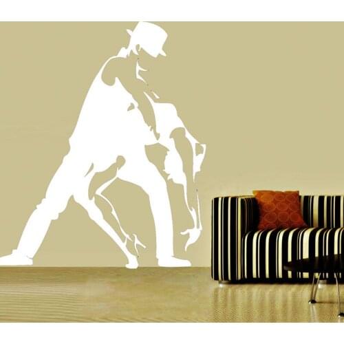 Hot Sale Tango Wall Decal Black Silhouette House Room Removable Home Decoration Hollow Out Wall Stickers Y-270