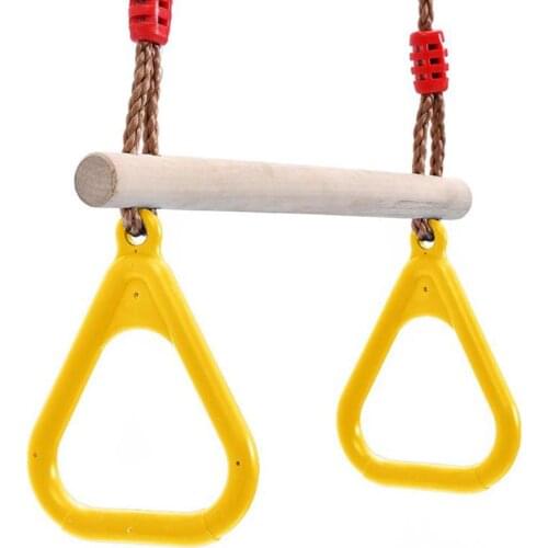 Garden Swing Wooden Hand Rings Swing Outdoor Sports Fitness Backyard Toy