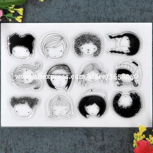 Girl Scrapbook DIY photo cards rubber stamp clear stamp transparent stamp 11x16cm 80723106