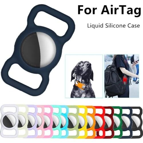 Pet Silicone Protective Case for Apple Airtag Finder Dog Cat Collar Loop for Apple Locator Tracker Anti-Lost Device Accessories