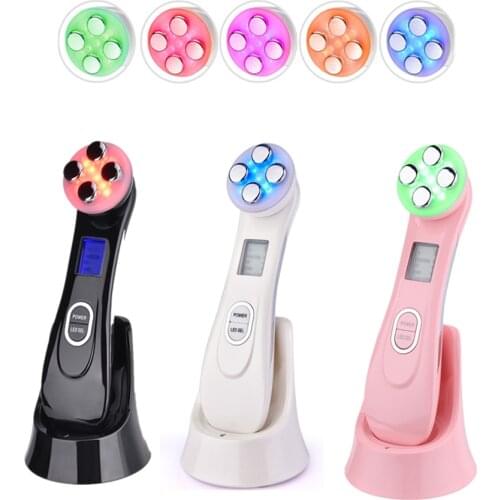 Facial Radio Frequency EMS Mesotherapy Electroporation LED Photon Face Lifting Tightening Beauty Machine Skin Care Tool