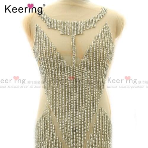 Yousef_aljasmi sexy the same stlye Handmade Rhinestone Bodice For Wedding Dress WDP-042