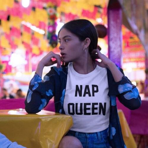 Nap Queen T Shirt Sleep Lazy Rest Outfit Vintage Tee Summer Short Sleeve Casual Women T Shirt