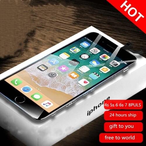 AAA+++LCD Display For iPhone 6 7 8 6SPlus Touch Screen Replacement For iPhone 5 5C 5S SE No Dead Pixel+Tempered Glass+Tools+gift