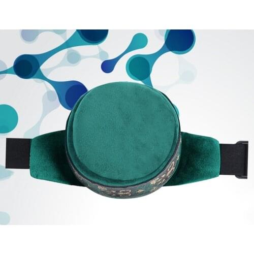 1 Set of Smokeless Moxibustion Box Single Moxa Holder Moxa Massages Box Green (Cloth Cover and Copper Box)