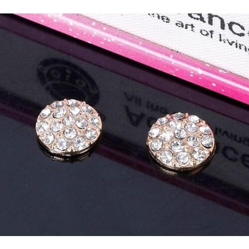 2016New 30Pcs 10mm Small Round Rhinestone Button for DIY Phone Case and DIY Hair Accessoriess ZJ117