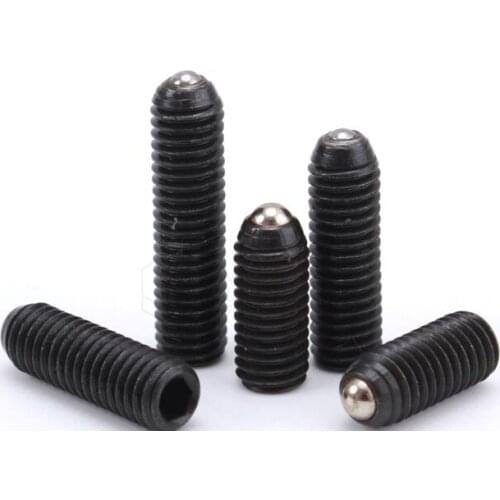 5pcs M5 M6 10.9 level wave beads Positioning beads Waves screw Steel ball set screws Spring plunger 12mm length
