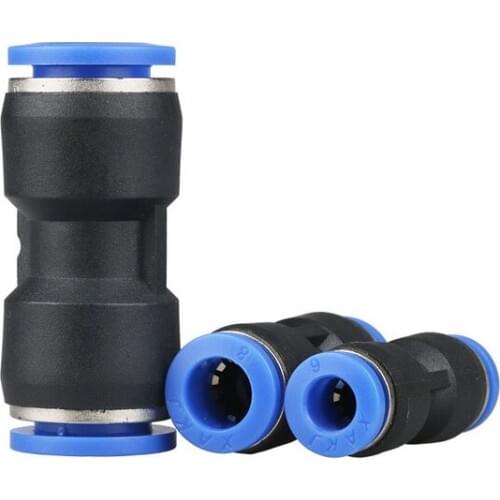 5 PCS Pneumatic Trachea Quick Connector Plastic Quick And Easy Access PU Through Connector PU-4
