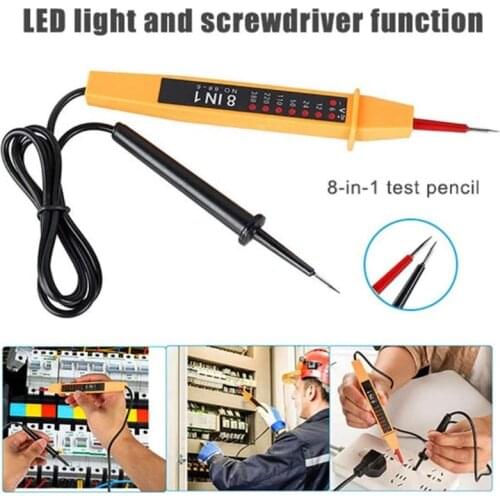 Electric Circuit Testers 8 In 1 Voltage Tester Multi-Function Probe Pen Continuity Detector Pen Meters Tester 6V-380V