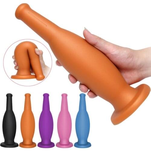 Bottle Shape Huge Anal Plug SM In-Depth Strapon Dildo Big Butt Plug G-Spot Prostate Stimulator Bdsm Anus Expander Couple Sex Toy