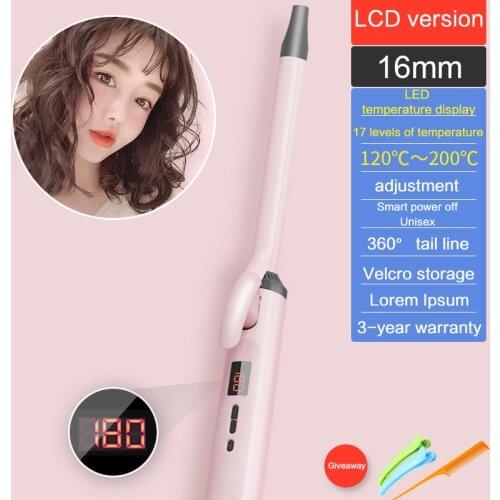 Portable Curling Iron Automatic Curling Iron Electric Ceramic Heating Liquid Crystal Display Rotating Wave Styler Curling Iron