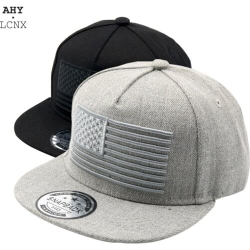Fashion Baseball Cap Raised Flag Embroidery Cool Flat Bill Hat For Men Casual 3d Flag Hip Hop Snapback Caps Parent-child Hat