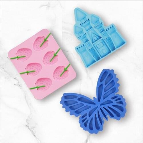 Childrens Theme Strawberry Palace Butterfly Ice Tray Frozen Ice Cubes Home Ice Pack Ice Box Ice Mold Summer Cool Ice Box