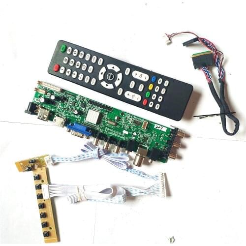For LTN140AT21-001/002/802/C01/C02/W01 DVB digital LVDS HDMI-Compatible VGA USB AV TV 3663 40PIN 1366*768 LCD Controller board