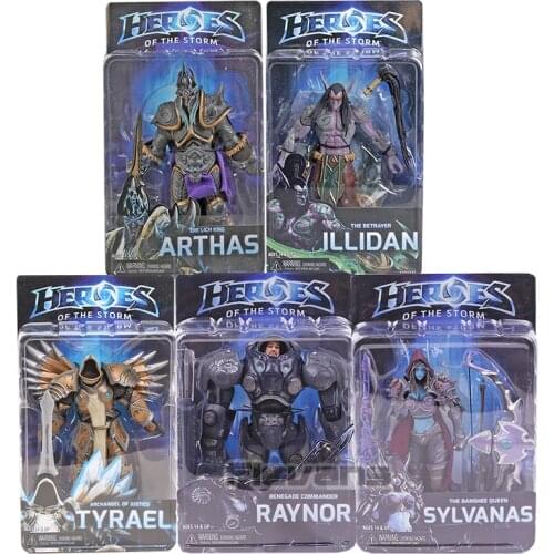 NECA Heroes of The Storm Arthas Sylvanas Tyrael Illidan NOVA Raynor PVC Action Figure Collectible Model Toy