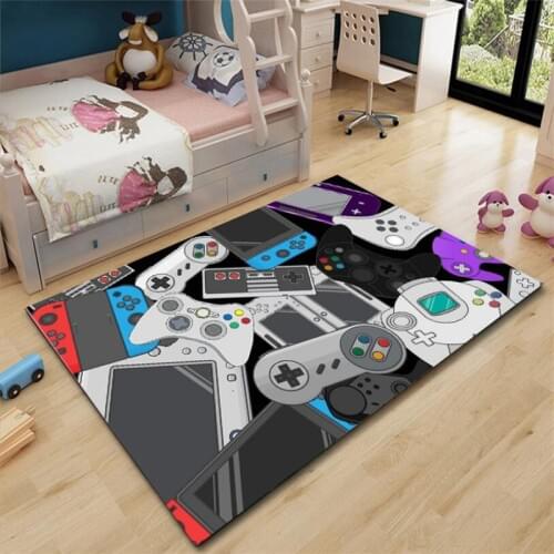 Gamepad Carpet Carpets Soft Flannel 3D Printed Rugs Mat Rugs Anti-slip Large Rug Carpet Home Decoration Style-3