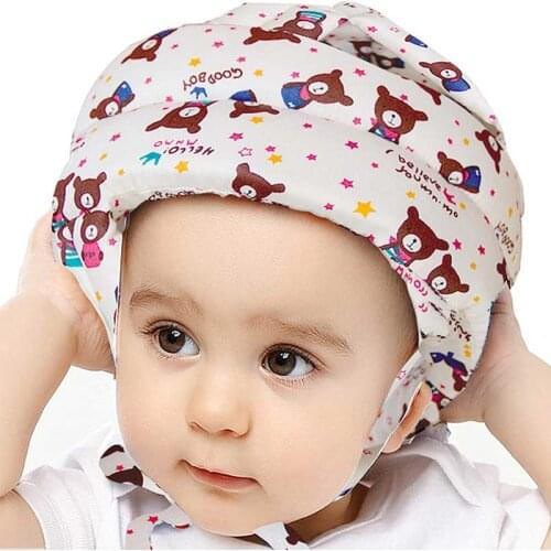 Cotton Infant Toddler Safety Helmet Hat Baby Kids Head Protection Hat Walking Crawling Baby Learn To Walk The Crash Helmet кепка