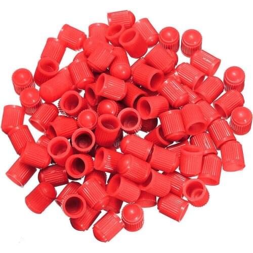 100Pcs Universal Car Vehicle Wheel Bicycle Tire Stem Caps Dust Covers Auto Motorcycle Airtight Stem Bicycle Air Caps Plastic Cov