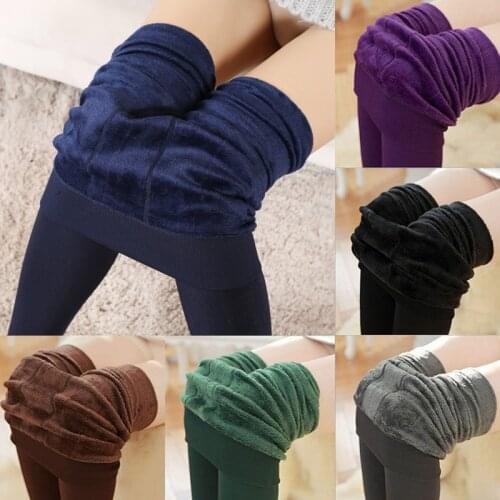 9 Colors Winter Leggings Womens Thick Warm Leggings High Waist Thick Velvet Legging Solid All-match Leggings Women