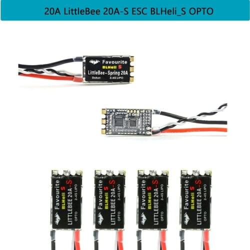 Hot FVT Favourite 20A LittleBee 20A-S ESC BLHeli_S OPTO 2-4S Supports Mulitshot OneShot125 Oneshot42 Multicopter Spare Parts