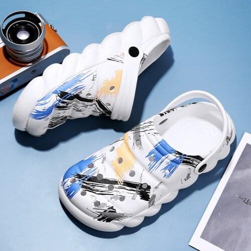 2021 Hot Sale Camouflage Summer Clogs Men Beach Sandals Casual Non-slip Outdoor Flip Flops Men Slip On Garden Shoes сабо мужские