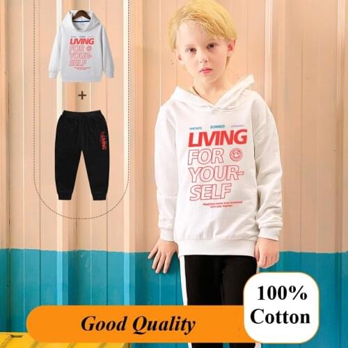 2021 New Cotton Boy Girls T-Shirt Sportswear Kids Child Children Trouser Autumn Spring Clothes Long Sleeve Fashion Sport suit