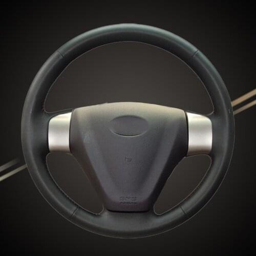 Car Braid On The Steering Wheel Cover for Kia Rio Rio5 2006-2009 Hyundai Accent 2006-2011 Getz 2005-2011 DIY Auto Cover Styling