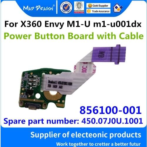 New Original Power Button Board with Cable For HP Pavilion X360 Envy M1-U m1-u001dx 450.07J0U.1001 450.07J0B.1001 856100-001
