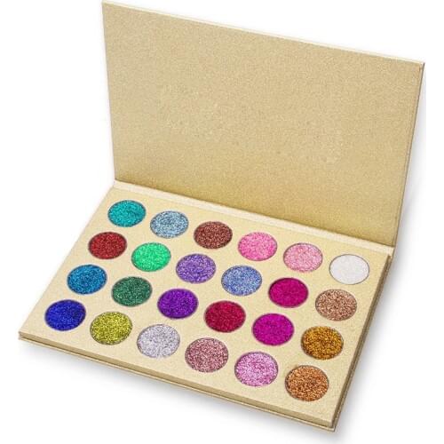 New 24 Colors Cosmetic Makeup Pressed Glitter Eyeshadow Pallete Brand New Diamond Glitter Foiled Eye Shadow Make up Palette