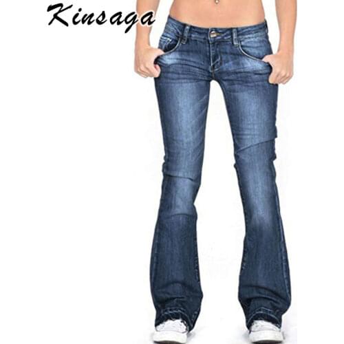 Casual Black Skinny Mid Waist Flare Jeans Vintage Y2k Fashion Slim Fit Bell Bottom Denim Pants Women Wide Leg Distressed Pants