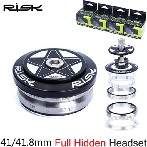 RISK Bike Built in Hide Bicycle Headset Road Bike Headset For 41mm/41.8mm/42mm Straight Head Tube With 28.6mm Straight Pipe Fork