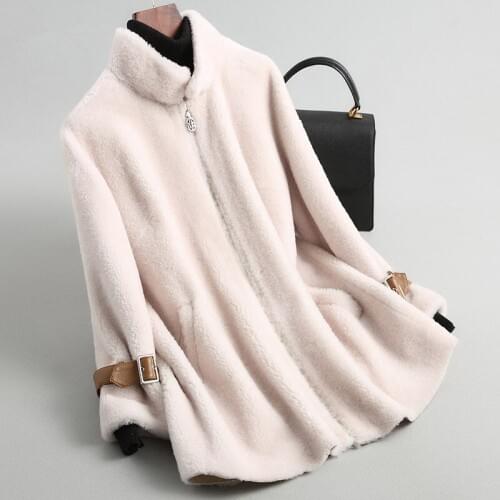 Wool 100% coat female sheep shearling fur coats winter jacket women clothes 2020 korean jackets chaqueta mujer MY4095 s s