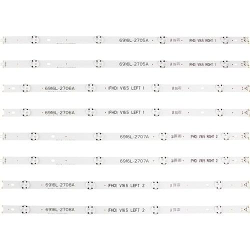 8PCS LED backlight strip for 49UH6210 49UH610A 49UH610T 49UH610V 49UH617T 49UH617V 49UH617Y 49UH620V 49UW340C 49UH610t new