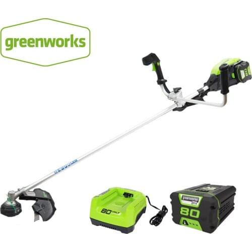 Greenworks Commercial 80V 16-Inch Brushless Motor 800W 5500RPM Bike Handle Brush cutter 40cm and String Trimmer