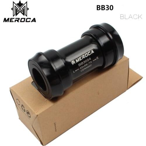 MEROCA BB30 PF30 Bicycle Bottom Bracket MTB Bike Press-in Ceramic Bearing BB For Shimano