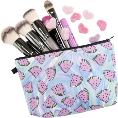 Cosmetic Bag Print Women Brand makeup bags Cute bag headset candy Cosmetic printing Collection Casual men zipper new watermelon