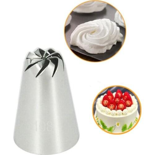 #108 Russian Drop Rose Icing Piping Nozzles Stainless Steel Flower Mouth Cream Pastry Tips Nozzles Bag Cake Decorating tool New