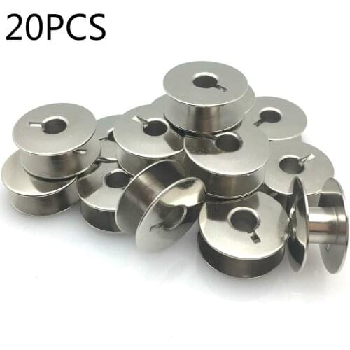 20pcs Metal "L" Bobbins - Sewing machine metal bobbins (55623S) fit Singer Brother Janome Bernina