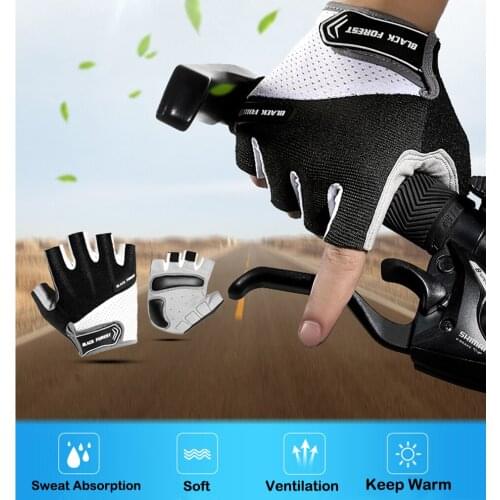 2021 New Bicycle Sports Racing Cycling Half Finger Gloves Anti Skid Silicone Motorcycle Bike Bicycle GEL Road Mountain Bike