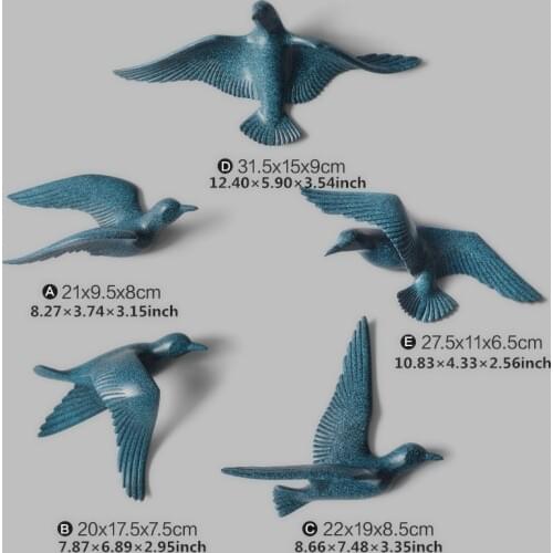3D Resin bird Home Decoration decor wall stickers decoration