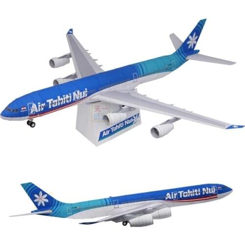 Airbus A340 Aircraft 3D Paper Model DIY Educational Parent-child Hand-made Lesson Origami Toy