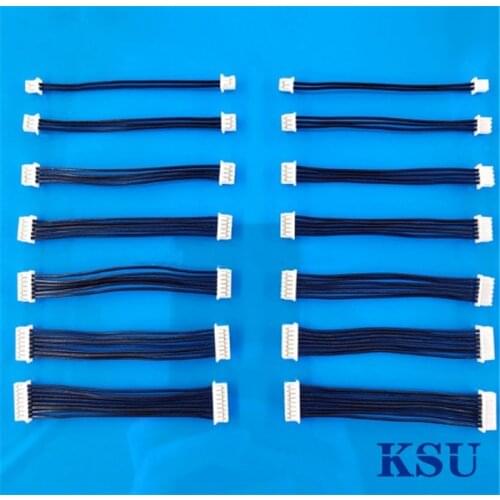 50pcs/lot 2P/3P/4P/5P/6P/7P/8P/10 Pin 12Pin JST 1.25MM Female Double Connector with Wire 100MM/200MM/300MM JST1.25