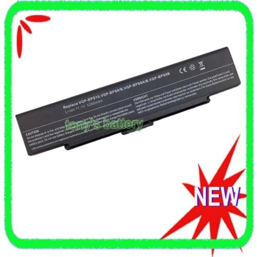 5200mah Battery for Sony Vaio VGP-BPS9/A VGP-BPS9/B VGP-BPS9/S BPL9 VGN-NR360 VGN-NR290 NR490 PCG-7113L 7113M VGP-BPS10